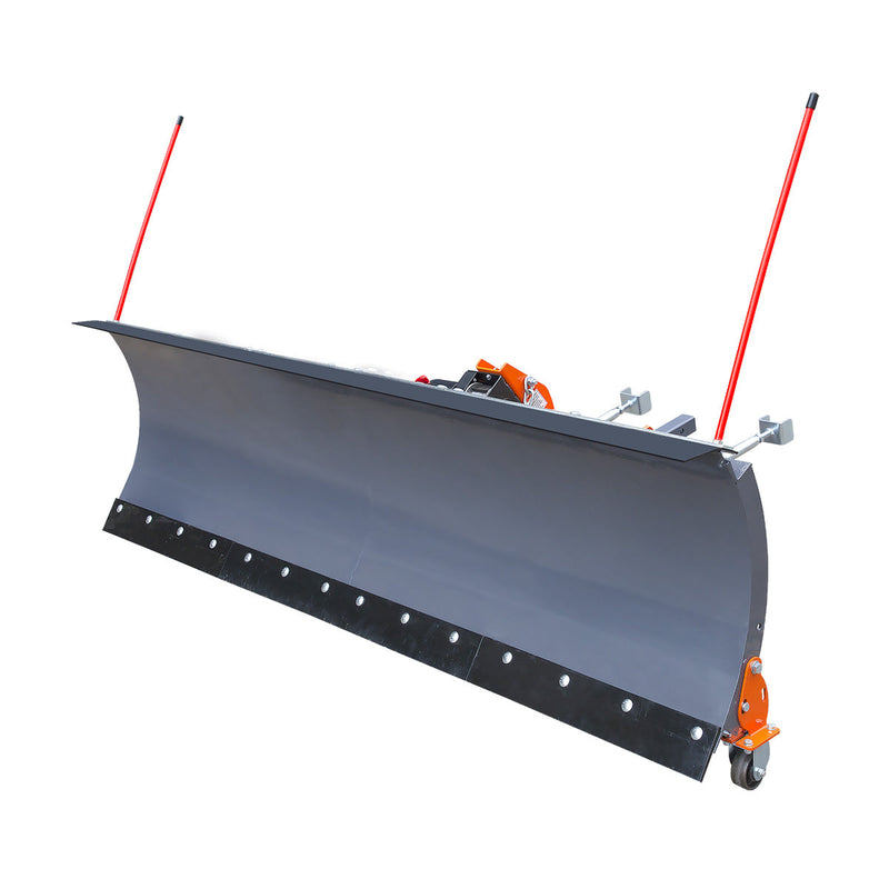 TMG Industrial 72” Truck/SUV Front Mount Snow Plow Pusher, Left and Right Angle, 2” Mount Receiver, Wireless Winch Control, TMG-TSP72