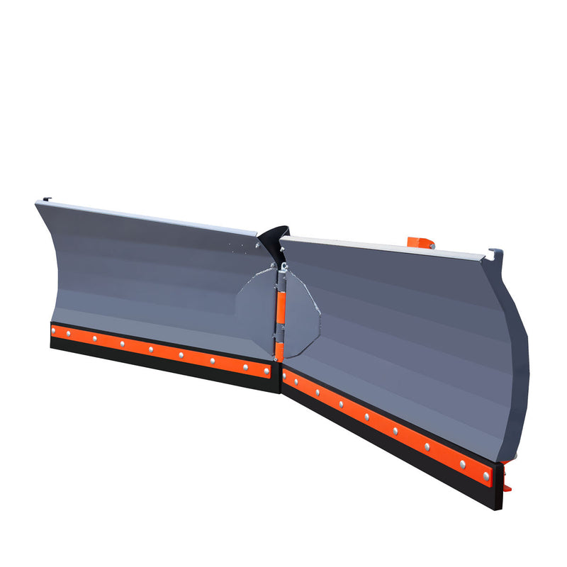 TMG Industrial 10’ U/V Angle Blade Snowplow, Reversible Rubber Edges, 6 Positions, Category 1 & 2 Hookups, 3-Point Hitch, 40-90 HP Tractors, TMG-SP10V