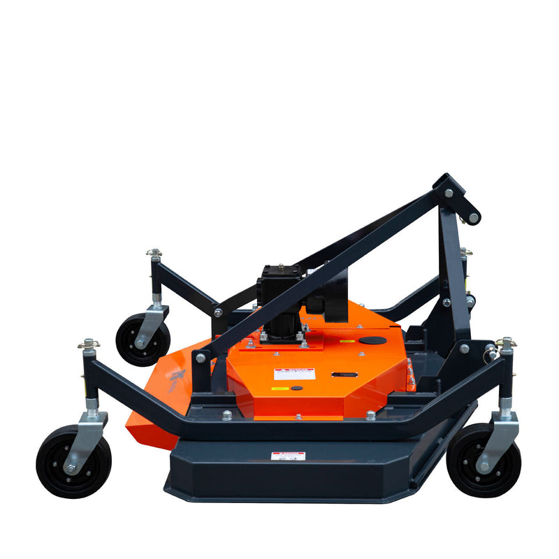 TMG Industrial 72” Tow-Behind 3-Point Hitch Finish Mower, 30-50 HP Compact Tractor, PTO Drive Shaft Included, TMG-TFN72