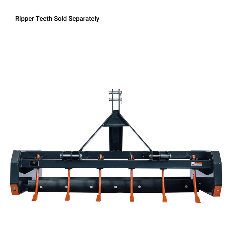 TMG Industrial 72” Tractor Land Leveler, 3-Point Hitch, 70” Grading Width, Adjustable Depth, Double Edge Blades, Category 1 & 2, TMG-TLL72